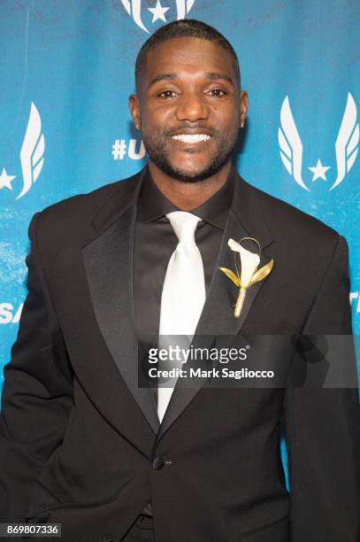 Olympic Gold Medalist Justin Gatlin attends the 2017 USATF Black Tie & Sneakers Gala at The Armory Foundation on November 2, 2017 in New York City.
