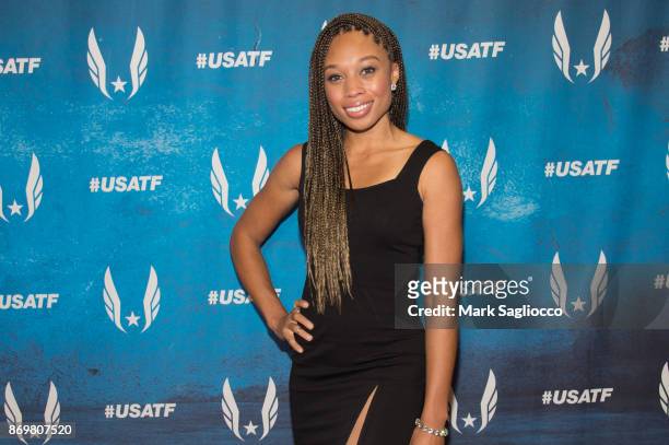 Olympic Gold Medalist Allyson Felix attends the 2017 USATF Black Tie & Sneakers Gala at The Armory Foundation on November 2, 2017 in New York City.
