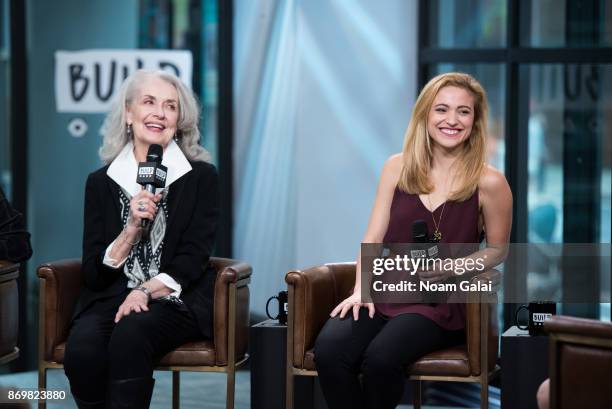 Mary Beth Peil and Christy Altomare visit Build series to discuss "Anastasia" at Build Studio on November 3, 2017 in New York City.