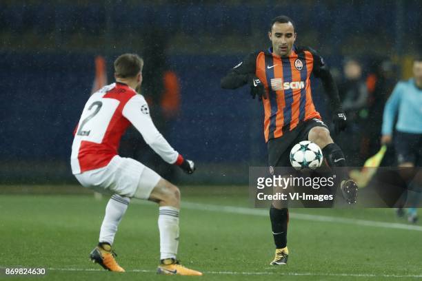 Bart Nieuwkoop of Feyenoord, Ismaily of FC Shakhtar Donetsk during the UEFA Champions League group F match between Shakhtar Donetsk and Feyenoord...