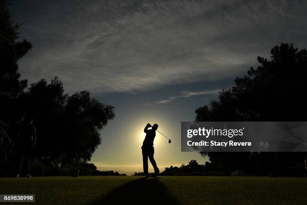 Matt Every hits his tee shot on the fourth hole during the second round of the Shriners Hospitals For Children Open at the TPC Summerlin on November...