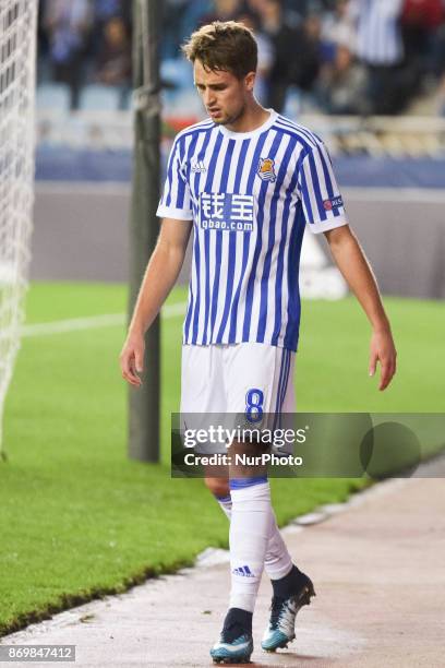 Adnan Januzaj of Real Sociedad during the UEFA Europa League Group L football match between Real Sociedad and FK Vardar at the Anoeta Stadium, on 2...