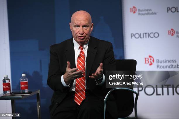 Chairman of House Ways and Means Committee Rep. Kevin Brady speaks during an event at the Newseum November 3, 2017 in Washington, DC. Rep. Brady...