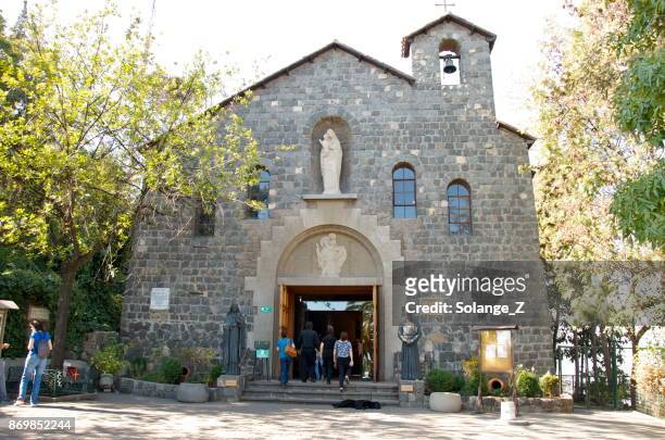 the maternity of maria chapel - san cristóbal hill chile stock pictures, royalty-free photos & images