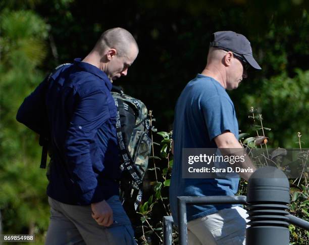 Bowe Bergdah , demoted to Private from Sergeant, is escorted from the Ft. Bragg military courthouse on November 3, 2017 in Ft. Bragg, North Carolina....