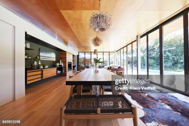 interior still life image of living room in designed villa - 長 ストックフォトと画像