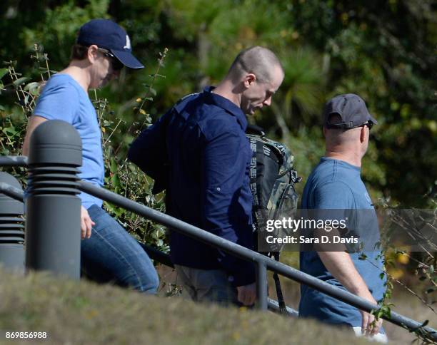 Bowe Bergdah , demoted to Private from Sergeant, is escorted from the Ft. Bragg military courthouse on November 3, 2017 in Ft. Bragg, North Carolina....