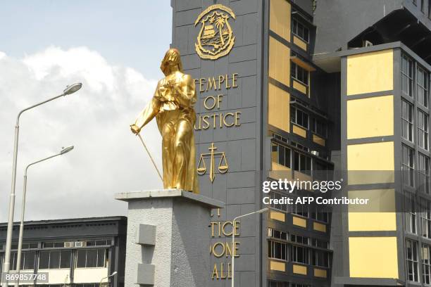 Picture shows the Supreme Court in Monrovia on November 3, 2017. Liberia's Supreme Court on November 3 said it would decide on November 6 whether a...