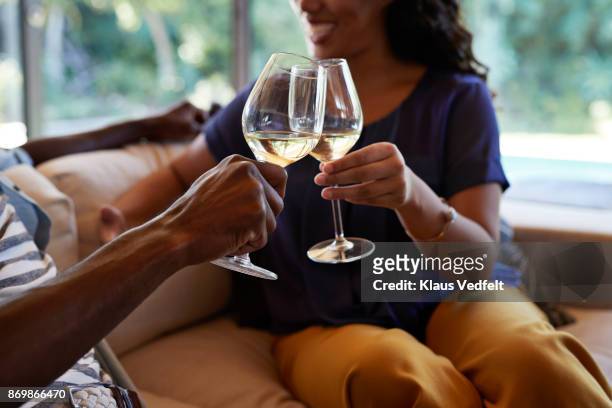 couple toasting in wine - drink stock pictures, royalty-free photos & images