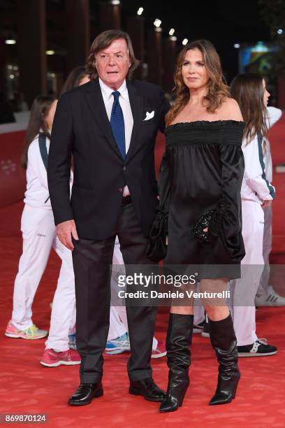 Adriano Panatta and Anna Bonamigo walk a red carpet for 'Borg McEnroe' during the 12th Rome Film Fest at Auditorium Parco Della Musica on November 3,...
