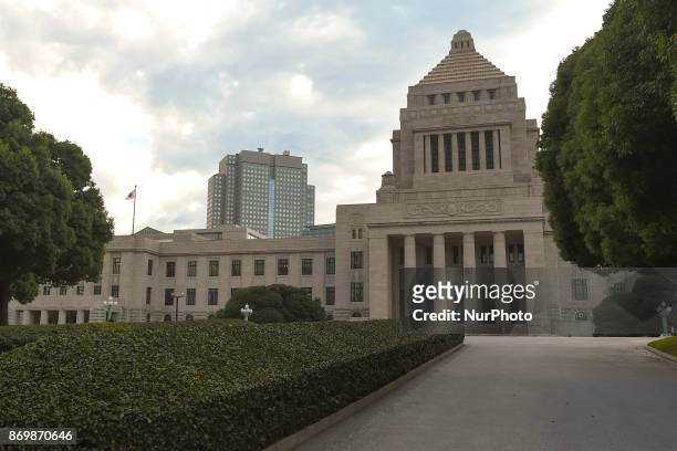 General view of the National Diet Japan's Parliament building. Tokyo Police have launched tight security measures in the capital ahead of U.S....