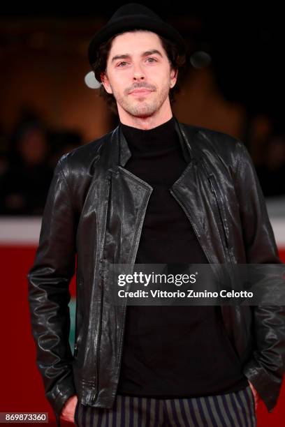 Michele Riondino walks a red carpet for 'Borg McEnroe' during the 12th Rome Film Fest at Auditorium Parco Della Musica on November 3, 2017 in Rome,...