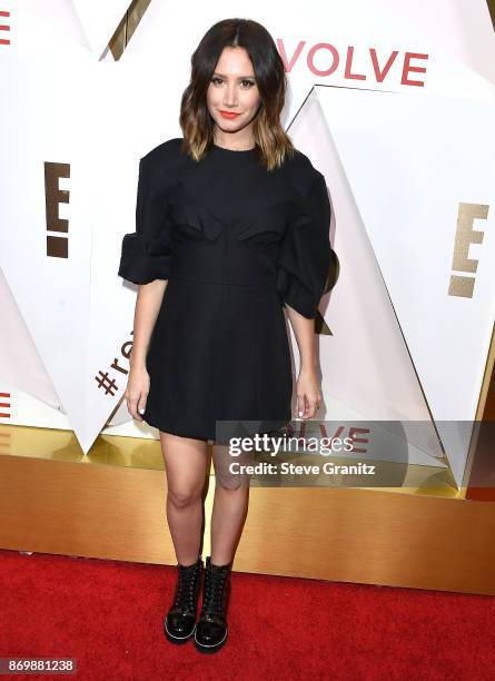 Ashley Tisdale arrives at the #REVOLVEawards at DREAM Hollywood on November 2, 2017 in Hollywood, California.