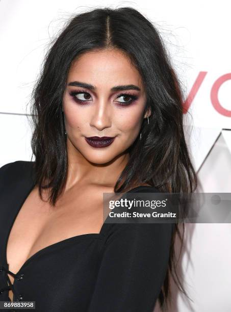 Shay Mitchell arrives at the #REVOLVEawards at DREAM Hollywood on November 2, 2017 in Hollywood, California.