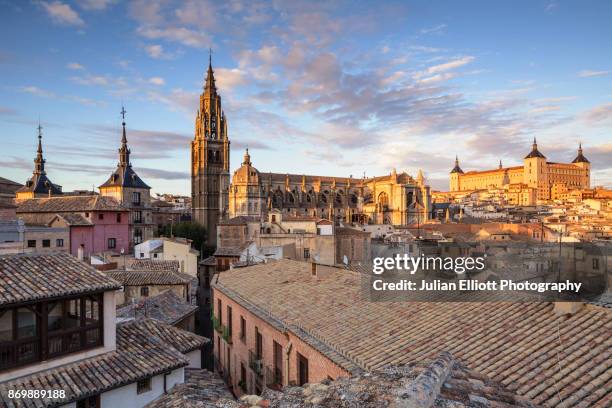 the city of toledo in spain. - la mancha bildbanksfoton och bilder