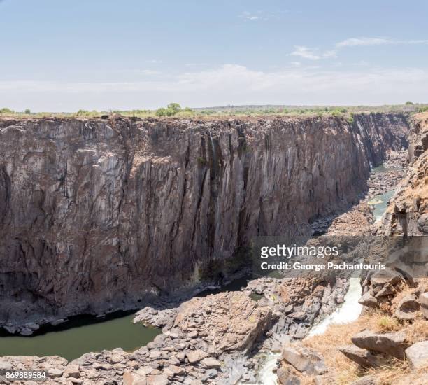 dried up victoria falls - victoria falls national park stock pictures, royalty-free photos & images