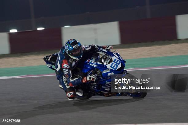 Niki Tuuli of Finland and Kallio Racing rounds the bend during the FIM Superbike World Championship in Qatar - Race 1 at Losail Circuit on November...