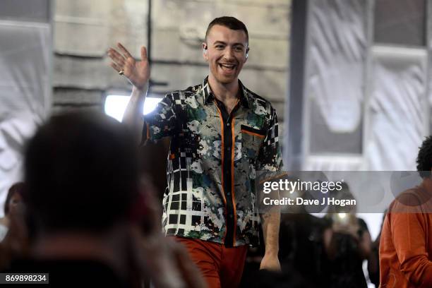 Sam Smith performs at Apple Music's 'On The Record: The Thrill Of It All - Live', streamed globally on November 3, 2017 in London, England.