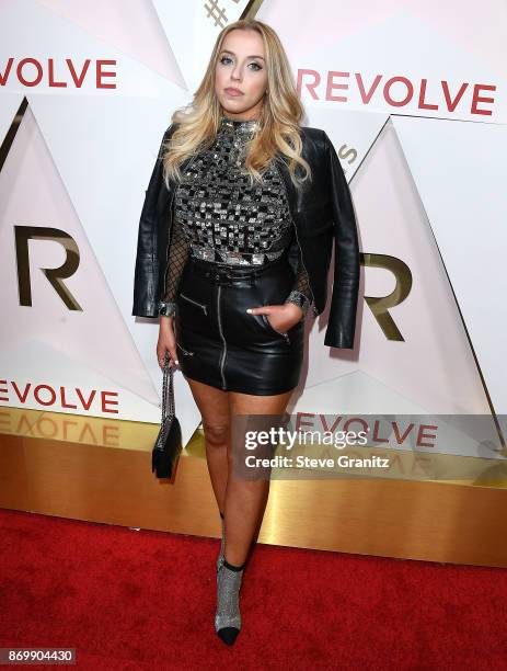 Violet Benson arrives at the #REVOLVEawards at DREAM Hollywood on November 2, 2017 in Hollywood, California.