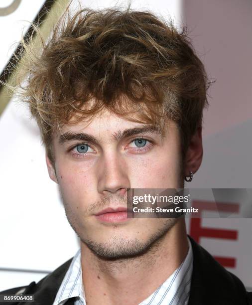 Neels Visser arrives at the #REVOLVEawards at DREAM Hollywood on November 2, 2017 in Hollywood, California.