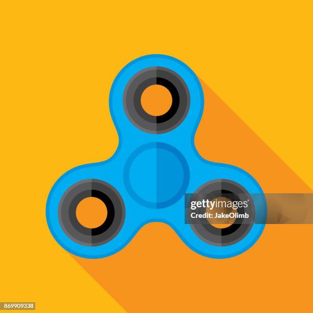 toy spinner icon flat - distracted working stock illustrations