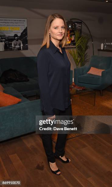 Jodie Foster attends a Q&A during a special screening of "The Silence Of The Lambs" at The BFI Southbank on November 3, 2017 in London, England.
