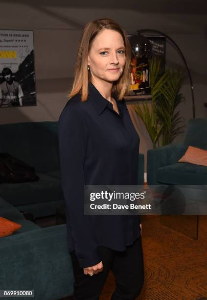 Jodie Foster attends a Q&A during a special screening of "The Silence Of The Lambs" at The BFI Southbank on November 3, 2017 in London, England.