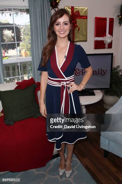 Actress Ahna O'Reilly visits Hallmark's "Home & Family" at Universal Studios Hollywood on November 3, 2017 in Universal City, California.