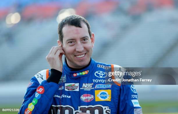 Kyle Busch, driver of the M&M's Caramel Toyota, during Salute To Veterans Qualifying Days Fueled by Texas Lottery for the Monster Energy NASCAR Cup...