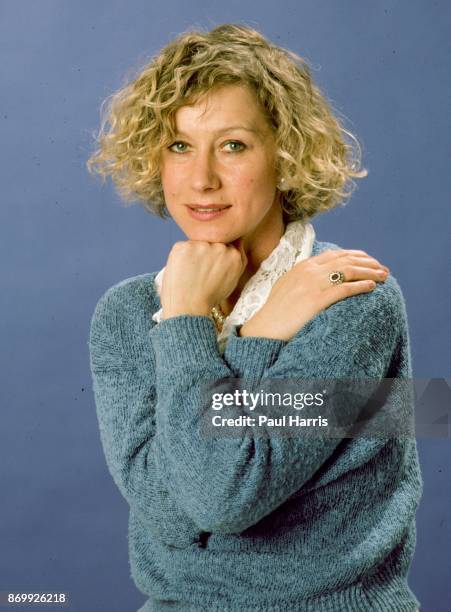 English actress Helen Mirren photographed at Four Season Hotel, February 6, 1985 Los Angeles , California