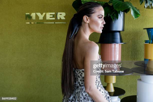 Jodi Gordon poses at the Myer Marquee on Derby Day at Flemington Racecourse on November 4, 2017 in Melbourne, Australia.