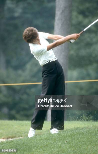 Kathy Whitworth of the United States hits her shot during the 1978 WUI Classic circa August, 1978 at the North Hills Country Club in Manhasset, New...