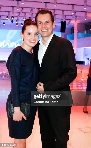 German actor and presenter Malte Arkona and his partner Anna-Maria Listl attend the 19th Media Award by Kindernothilfe on November 3, 2017 in Berlin,...