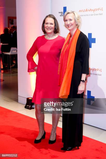Christina Rau and Katrin Weidemann attend the 19th Media Award by Kindernothilfe on November 3, 2017 in Berlin, Germany.