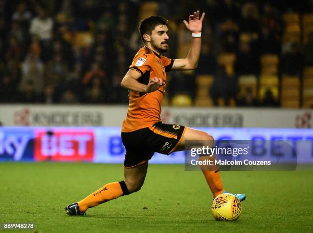 Ruben Neves of Wolverhampton Wanderers during the Sky Bet Championship match between Wolverhampton Wanderers and Fulham at Molineux on November 3,...