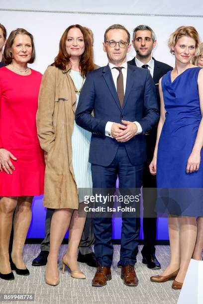 Christina Rau , German actress Natalia Woerner, German politician Heiko Maas, German-Iranian presenter Michel Abdollahi and Wiebke Weinandt during...