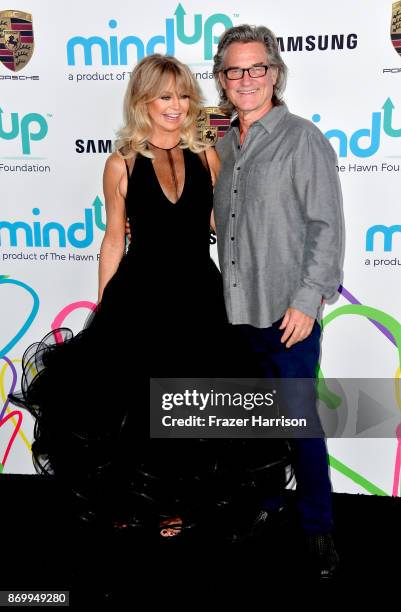 Founder of The Hawn Foundation Goldie Hawn and co-host Kurt Russell attend Goldie's Love In For Kids at Ron Burkle's Green Acres Estate on November...