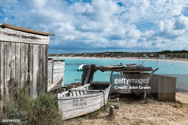 Boat and boat shed, Playa des ses Illetes.