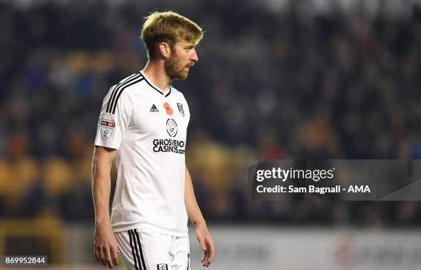 Tim Ream of Fulham during the Sky Bet Championship match between Wolverhampton and Fulham at Molineux on November 3, 2017 in Wolverhampton, England.