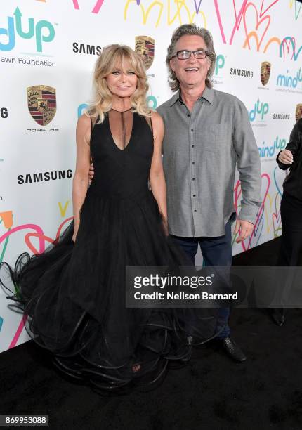 Founder of The Hawn Foundation Goldie Hawn and co-host Kurt Russell attend Goldie's Love In For Kids at Ron Burkle's Green Acres Estate on November...