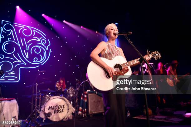 Singer-songwriter Maggie Rose performs onstage during Pandora Sounds Like You: Country on November 3, 2017 in Nashville, Tennessee.