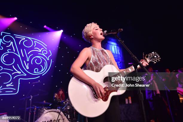 Singer-songwriter Maggie Rose performs onstage during Pandora Sounds Like You: Country on November 3, 2017 in Nashville, Tennessee.