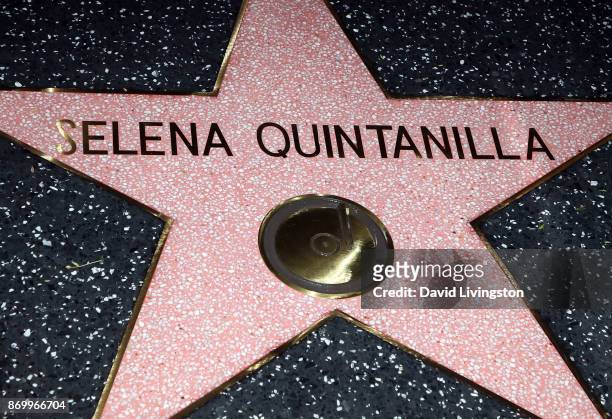 Singer Selena Quintanilla is honored posthumously with a Star on the Hollywood Walk of Fame on November 3, 2017 in Hollywood, California.