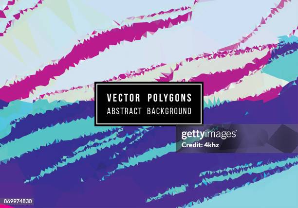 polygon vectors abstract background graphic - colorful zebra print stock illustrations