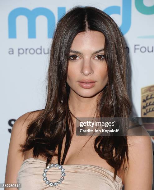 Emily Ratajkowski arrives at Goldie's Love In For Kids at Ron Burkle's Green Acres Estate on November 3, 2017 in Beverly Hills, California.