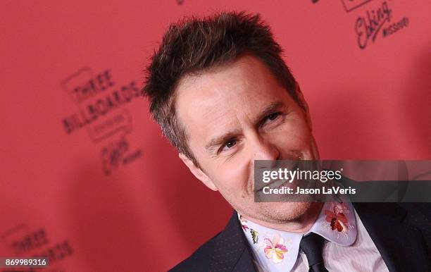 Actor Sam Rockwell attends the premiere of "Three Billboards Outside Ebbing, Missouri" at NeueHouse Hollywood on November 3, 2017 in Los Angeles,...