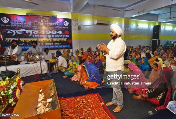 Jarnail Singh, to pay tribute to the victims of 1984 anti-Sikh riots at Tilak Vihar on November 3, 2017 in New Delhi, India.