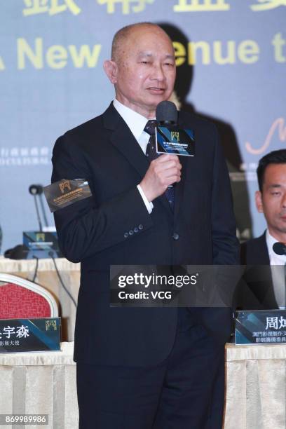 Director John Woo attends the press conference of the 2nd International Film Festival & Awards Macao on November 3, 2017 in Macao, China.