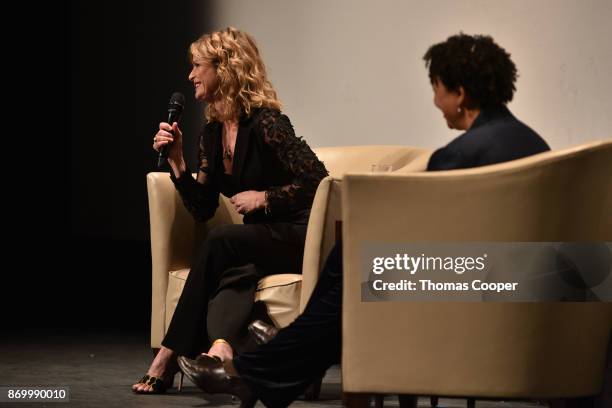 Golden Globe winning actress Kyra Sedgwick does a Q&A after a screening of her film Submission. She was awarded the prestigious John Cassavetes Award...