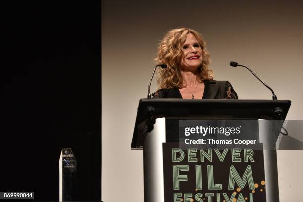 Golden Globe winning actress Kyra Sedgwick was awarded the prestigious John Cassavetes Award by the Denver Film Society. She was at 40th Annual...
